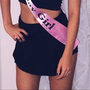 Kendall & Kylie Black Tie Skirt